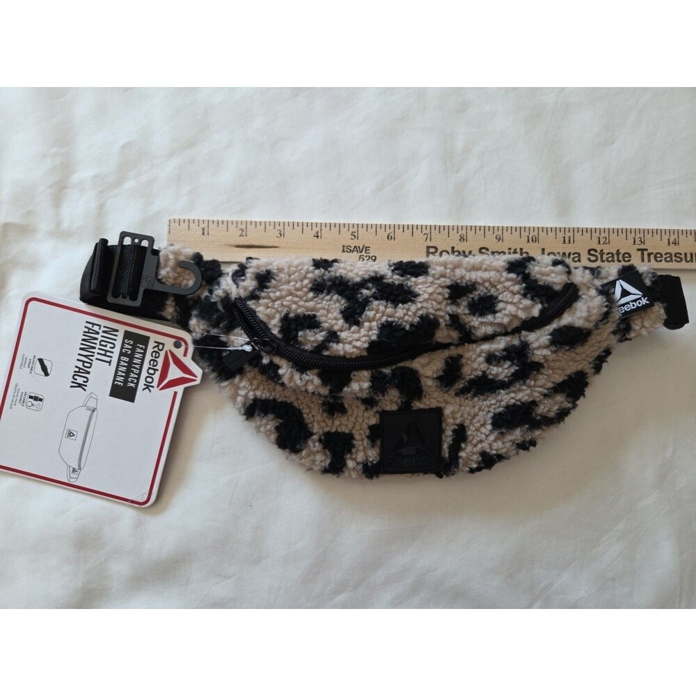 NWT - Reebok Night Fanny pack Adjustable w Pockets Leopard Print - Picture 12 of 13